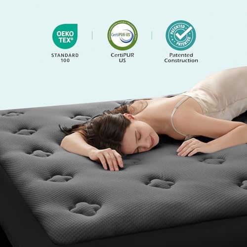 Hansleep King Mattress Topper Memory Foam, King Size Pillow Top Mattress Pad - Image 5