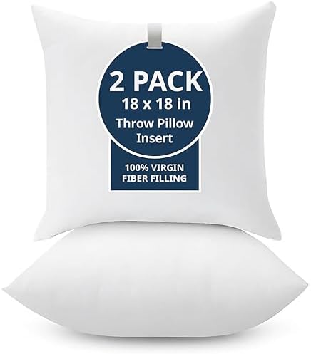 LANE LINEN Throw Pillow Inserts 18x18 2-Pack by LaneLinen
