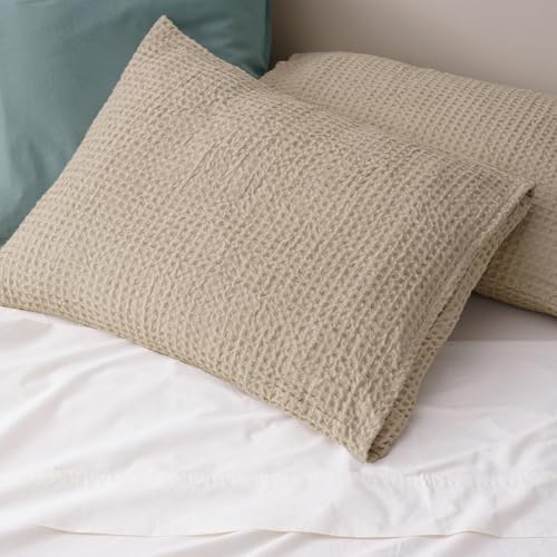 PHF Ultra Soft Waffle Pillow Shams Standard Size 20"x26", No Insert - Image 6