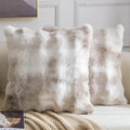 MADIZZ Pack of 2 Thick Plush Faux Wool Throw Pillow Covers Soft Boho Throw by Madizz