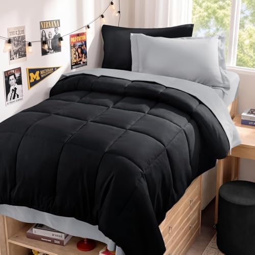 JOLLYVOGUE Twin Comforter Set, Ultra-Soft Bed in a Bag Twin Size 5 Pieces by JOLLYVOGUE