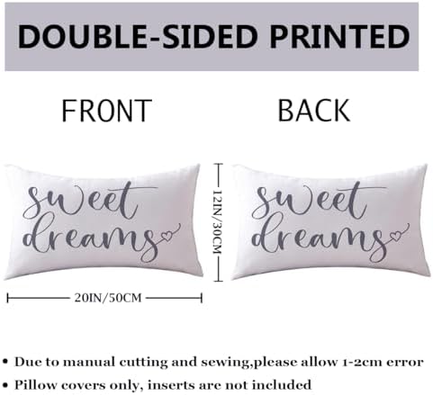 Bedding Decorative Lumbar Pillowcases Sweet Dreams Good Night Cushion Covers - Image 2
