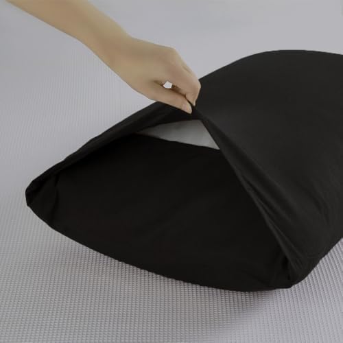 Black Standard Size Pillow Cases Set of 2, Microfiber - Image 6