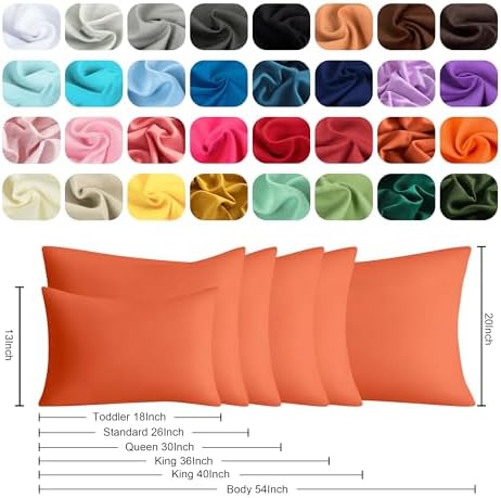Queen Pillow Cases, 2 Pack, 20x30 in, Microfiber, Burnt Yellow - Image 6