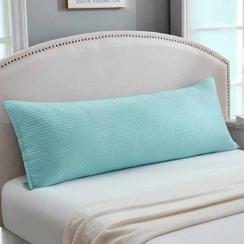 Quilted Body Pillow Cover, Striped Long Size 21"x54" Body Pillowcase 1PC Soft by Uhamho
