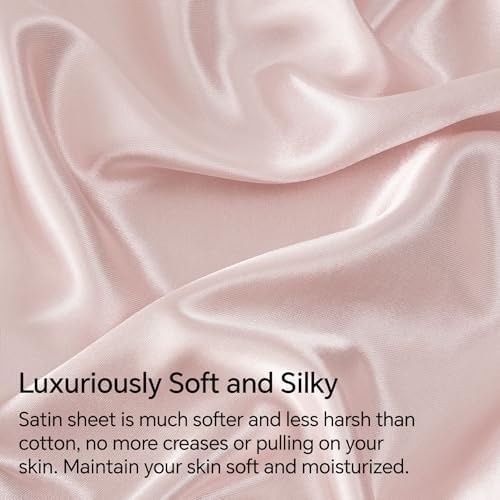BEDELITE Satin Sheets King Size Bed Set, 4 Pieces - Image 3