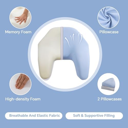 ROYALAY Back Sleeping Training Pillow, Memory Foam Beauty Pillow - Image 5