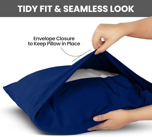 Pillow Cases Queen Set of 2, Ultra Soft Comfy Pillow Covers, Royal Blue - Image 3