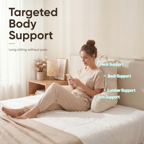 21"H Large Reading Pillow, Backrest Pillow - Image 4