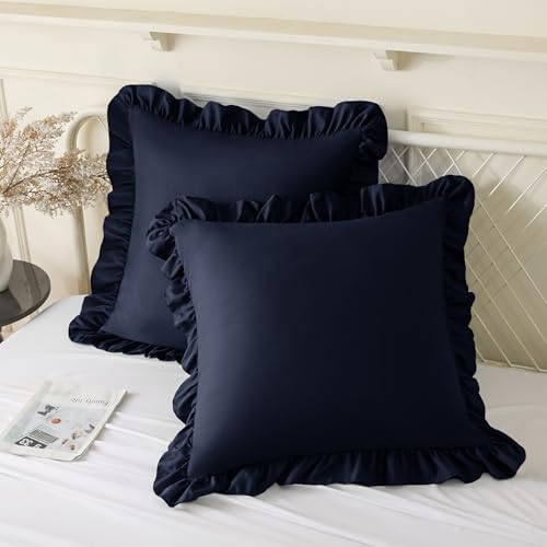 KKJIAF 2 Pack Ruffle Pillow Cases 20x20 Inches by KKJIAF
