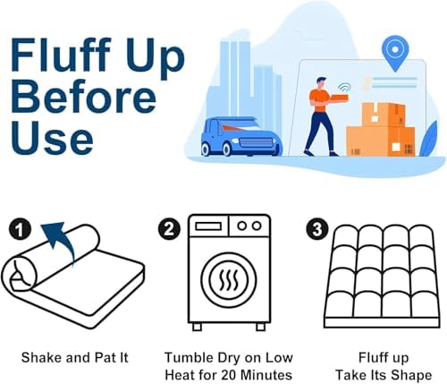 COONP Full XL Mattress Topper, Cotton Extra Thick Pillow Top Mattress Pad - Image 6