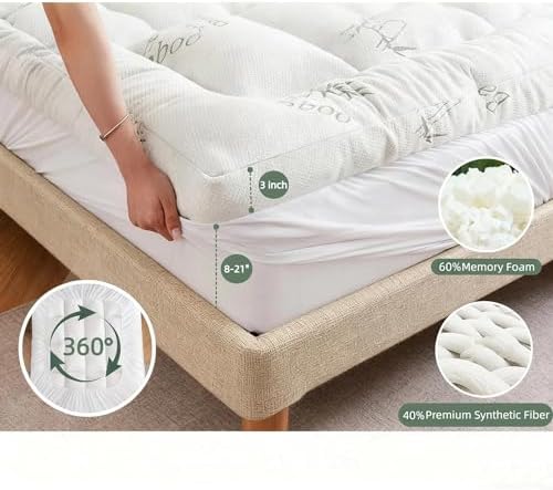 Queen Mattress Topper, for Side Sleepers, Hot Sleepers & Back Pain Relief - Image 4