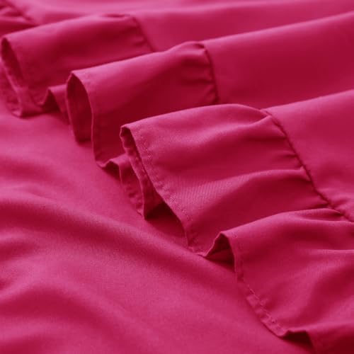 KKJIAF 2 Pack Ruffle Pillow Cases 22x22 Inches, Hot Pink - Image 7