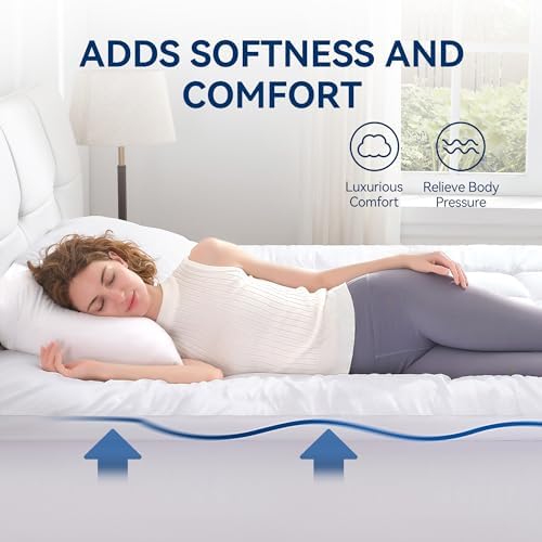 BDEUS Dual Layer 5 Inch Memory Foam Mattress Topper King Size, 2 Inch Gel - Image 3