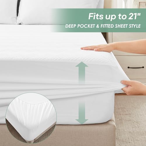 Cozymaker Full Size 100% Waterproof Mattress Protector Cover Pad - Image 4