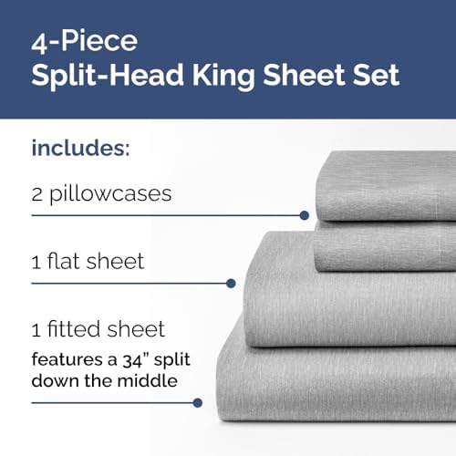 Flex Top Split Head King 4 Piece Sheet Set - Image 3
