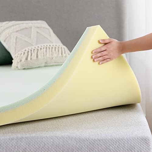 ZINUS 4 Inch Green Tea Memory Foam Mattress Topper, Pressure-Relieving Layers - Image 6