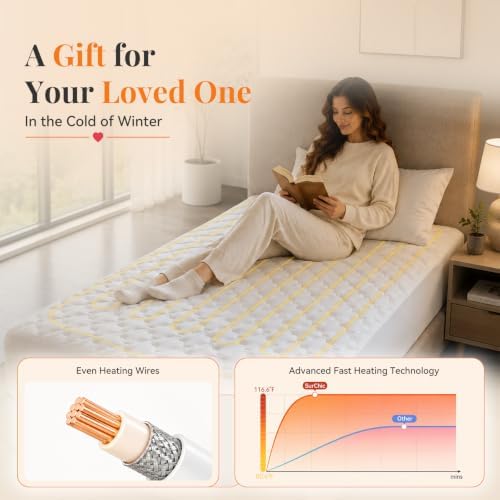 Coral Fleece Electric Heated Mattress Pad Twin Size - Image 3