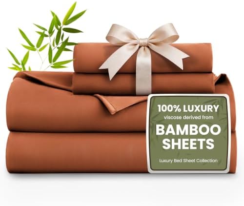 Love's cabin 3 Piece Twin Sheet Set, 100% Rayon Derived from Bamboo, Cooling & by Lovescabin