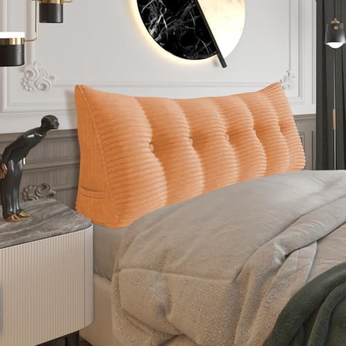 Headboard Pillow Queen, Bed Wedge Pillow Headboard Headrest by Bncktrd