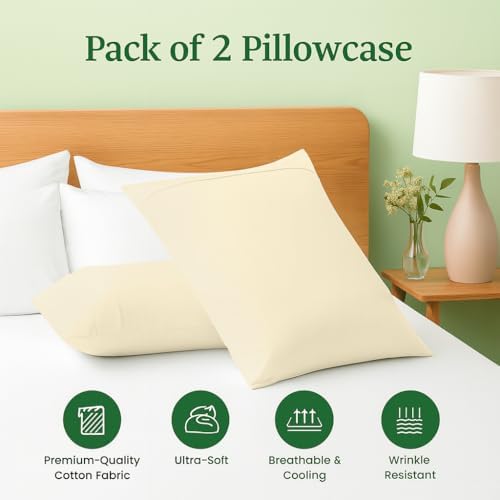 Cotton Delight 100% Organic Cotton Standard Pillowcases Set of 2 – 600 Thread - Image 3