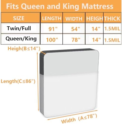 Mattress Bags for Moving Storage, Mattress Protector Cover, Waterproof Mattress - Image 2