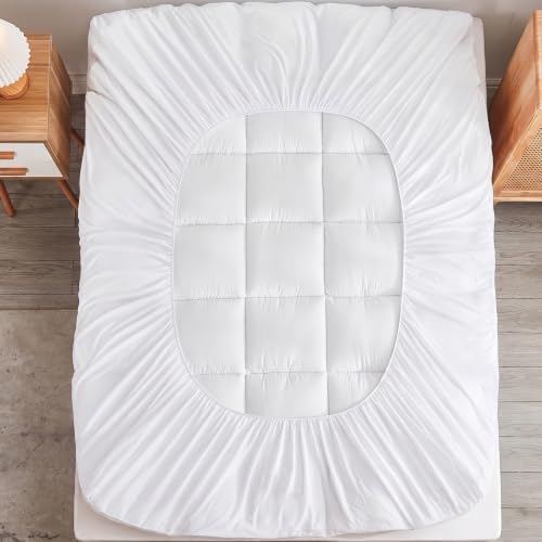 Mattress Pad - Soft and Breathable Mattress Protector Cover - Pillow Topper - Image 4
