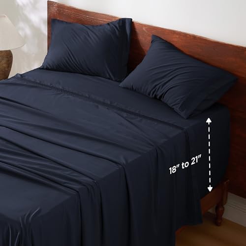 Bedsure Twin XL Sheets Dorm Bedding, GentleSoft Breathable Extra Long Twin by BEDSURE
