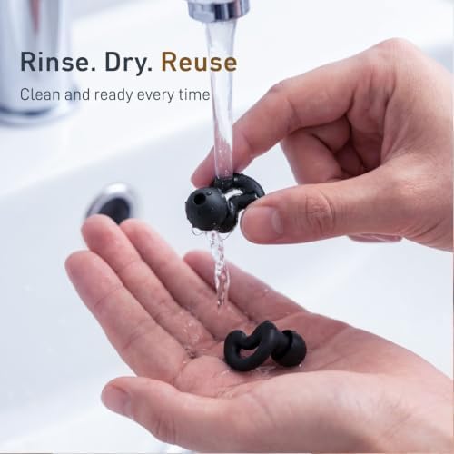 Sleep Ear Plugs for Sleeping, Noise Reduction NRR40dB, Reusable Earplugs for - Image 5