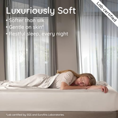 Bambaw 100% Viscose Derived from Bamboo Fitted Sheet Full Size, Cooling Fitted - Image 5