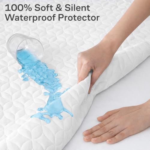 100% Waterproof Noiseless & Breathable Twin Size Mattress Protector - Image 2