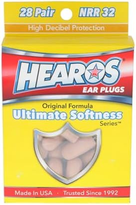 HEAROS Ultimate Softness Series Ear Plugs 28 Pair by Hearos