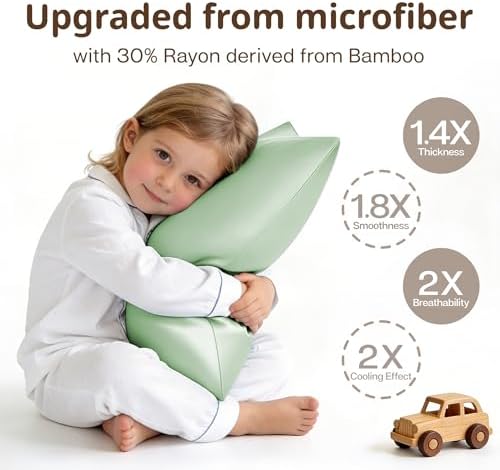 MR&HM 13"x18" Travel Pillowcase 2 Pack, Cooling & Breathable, Sage Green - Image 3