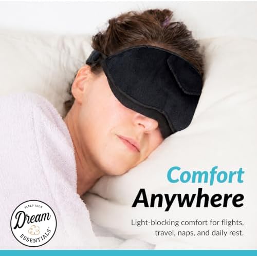 Dream Essentials Opulence Micro Plush Sleep Mask, Front Pocket, Adjustable Strap - Image 4