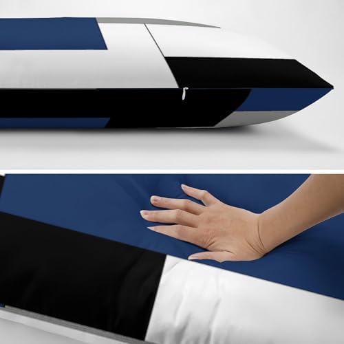 Dark Blue Geometric Body Pillow Cover Pillowcase - Image 5