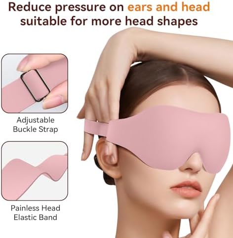 Sleep Mask, EVA BELLE Eye Mask for Men Women, Zero Pressure 3D Sleeping Mask - Image 3