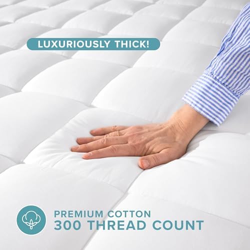Bare Home Full Mattress Topper Cotton Top - Image 3