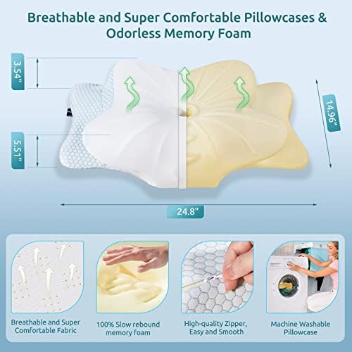 DONAMA Cervical Pillow for Neck and Shoulder, Contour Memory Foam Pillow - Image 3