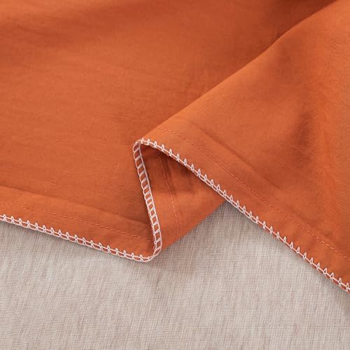 H HOUSEHOLD 20x54 Inches Burnt Orange Body Pillow Cover - Image 4
