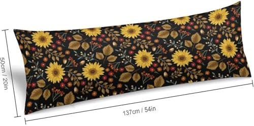 Floral Body Pillow Cover Sunflower Pillowcase - Image 2