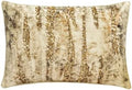 The HomeCentric Decorative Gold 12"x18" Lumbar Pillow Cover, Linen Beaded by TheHomeCentric