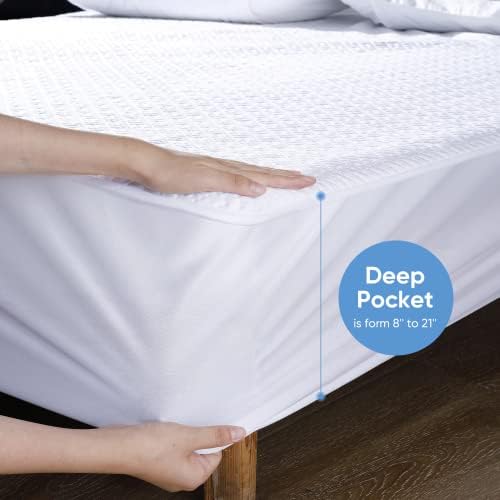 Hanherry 100% Waterproof Mattress Protector California King Size, Mattress - Image 4