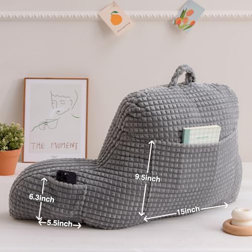 A Nice Night Grey 18.5" Bed Wedge Reading Pillows - Image 4