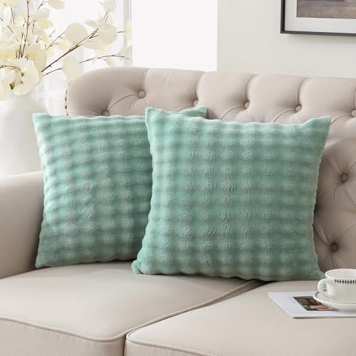 SOCHOW Decorative Throw Pillow Covers 18x18 Inches Set of 2, Sage Green by SOCHOW