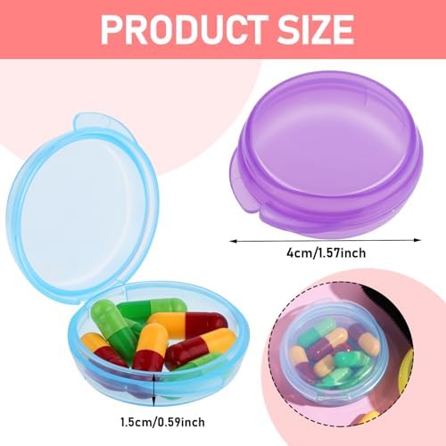 4 Pcs Mini Pill Organizer Small Pill Box Cute Portable Pill Case - Image 3