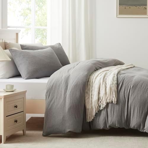 H HOUSEHOLD 100% Jersey Knit Cotton King Size Pillowcases Set of 2, Super Soft - Image 3