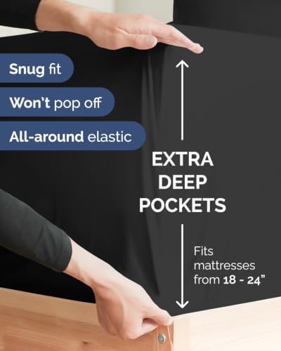 CGK Linens 2 Pack Extra Deep King Fitted Sheets - Image 2