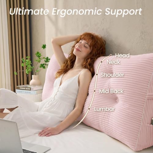 Sasttie Headboard Pillow King, Bed Wedge Pillow Headboard - Image 3