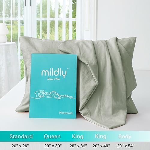 MILDLY King Pillowcases Mist Sage - Image 3