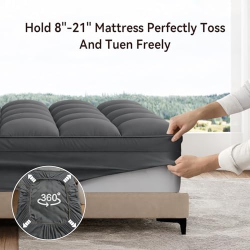 ABENE RV Short Queen Mattress Topper, Thick Pillow Top Mattress Pad - Image 5